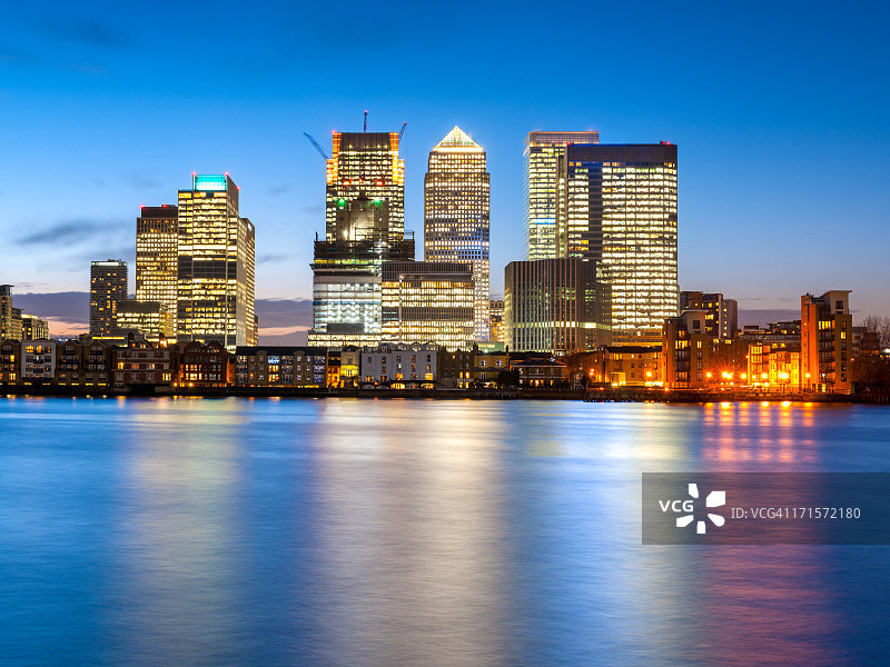 英国伦敦金丝雀码头图片素材