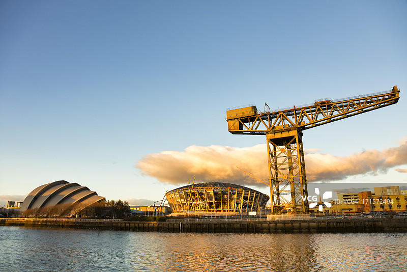 克莱德河，格拉斯哥图片素材