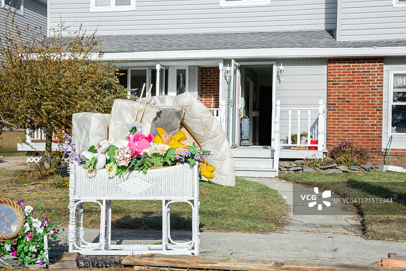 天气：飓风破坏新泽西街道图片素材