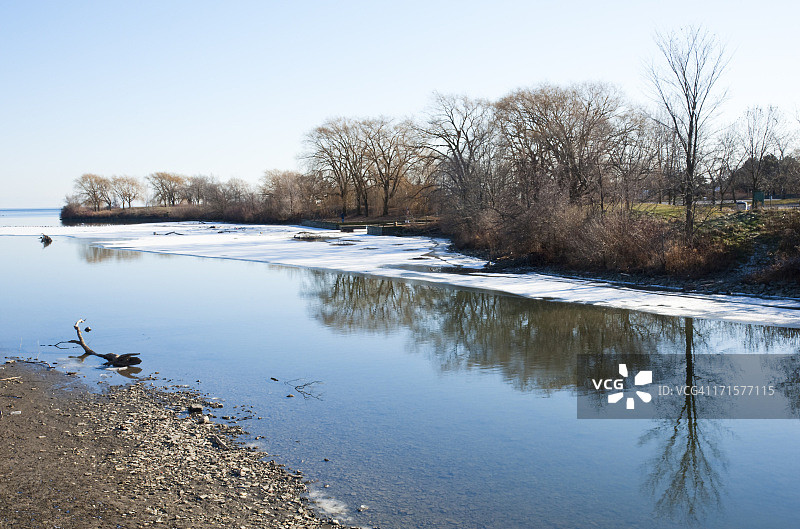湖面上的冰图片素材