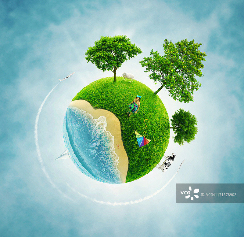 绿色小星球图片素材