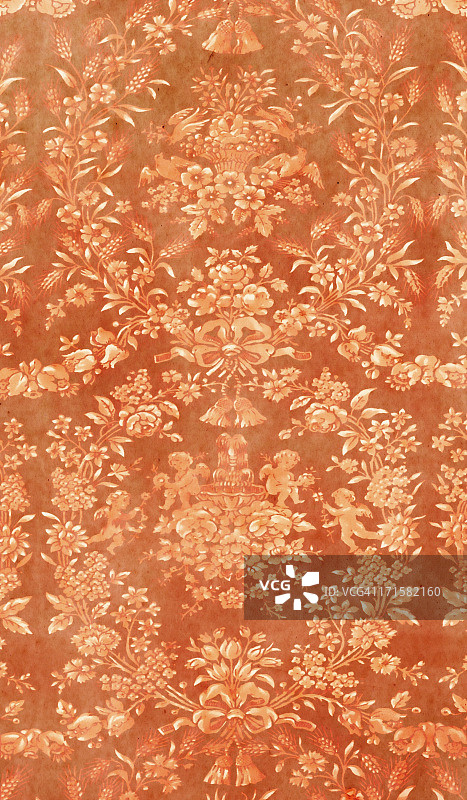 巴洛克风格棕色壁纸图片素材