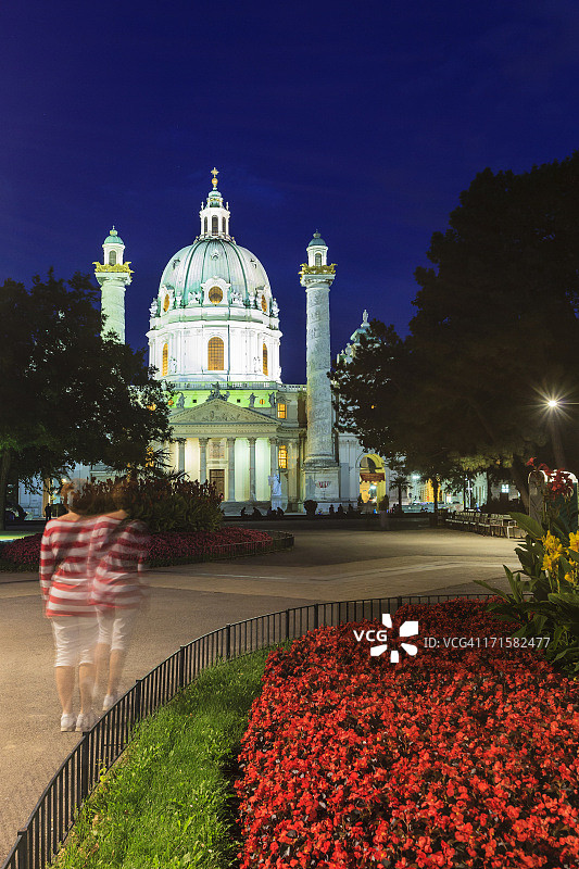 维也纳卡尔教堂图片素材