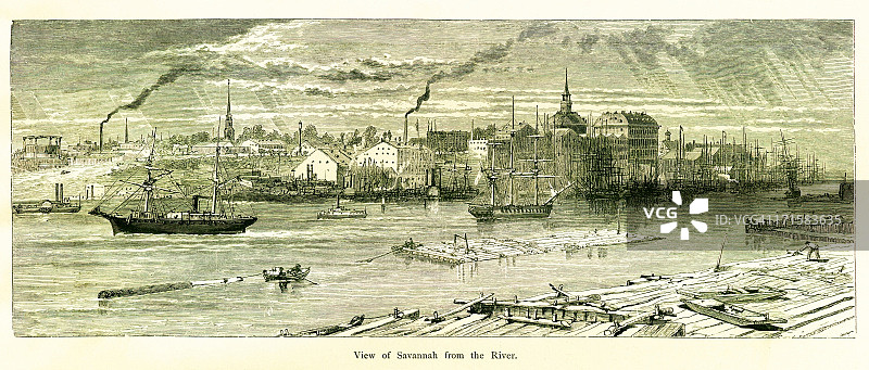 佐治亚州萨凡纳景色图片素材