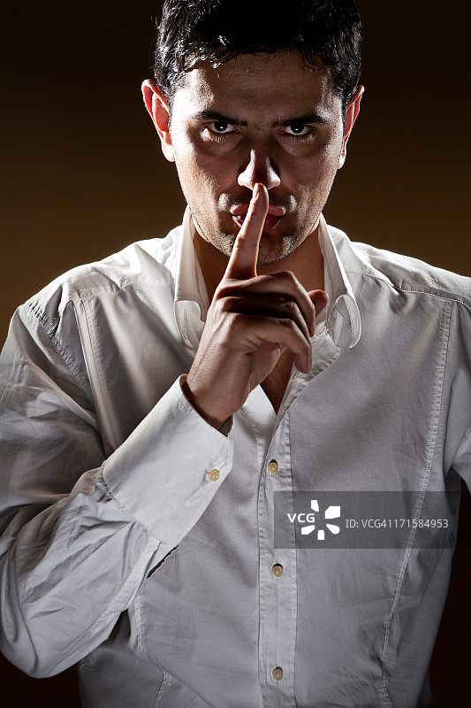 嘘……图片素材