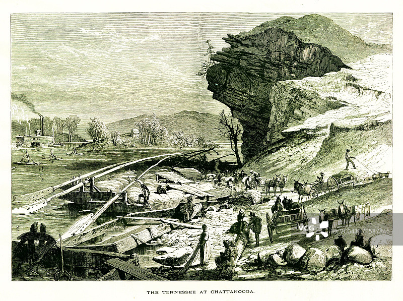 查塔努加的田纳西河图片素材