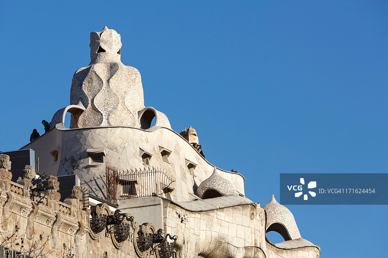 西班牙巴塞罗那米拉之家建筑细节图片素材