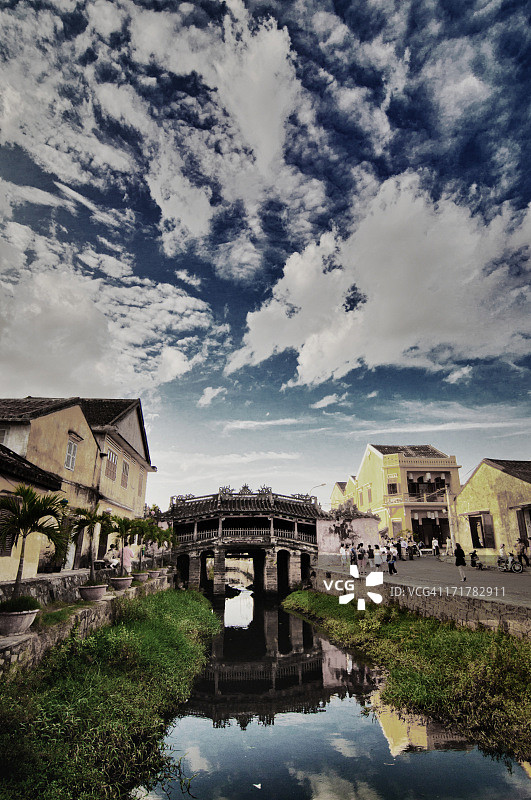 会安古镇的日本宝塔桥图片素材