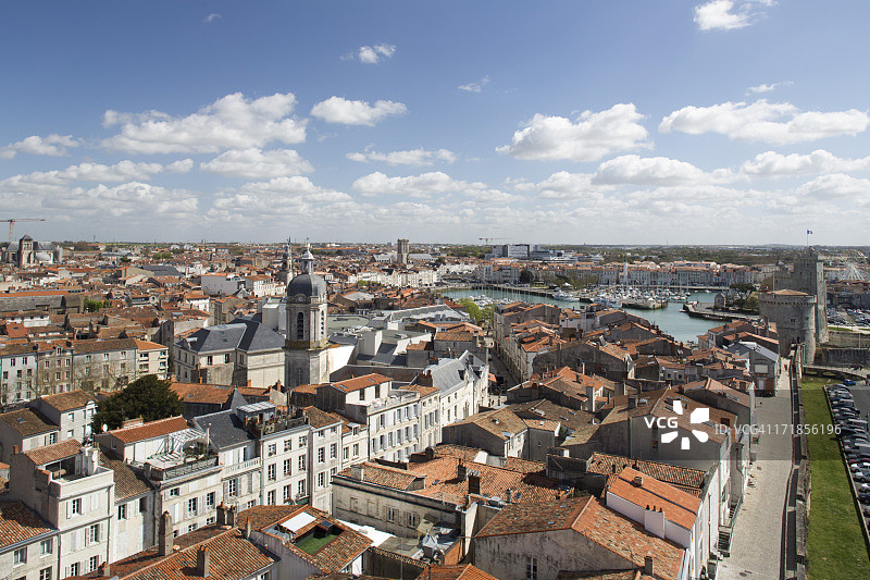拉罗谢尔老城区高层景观图片素材