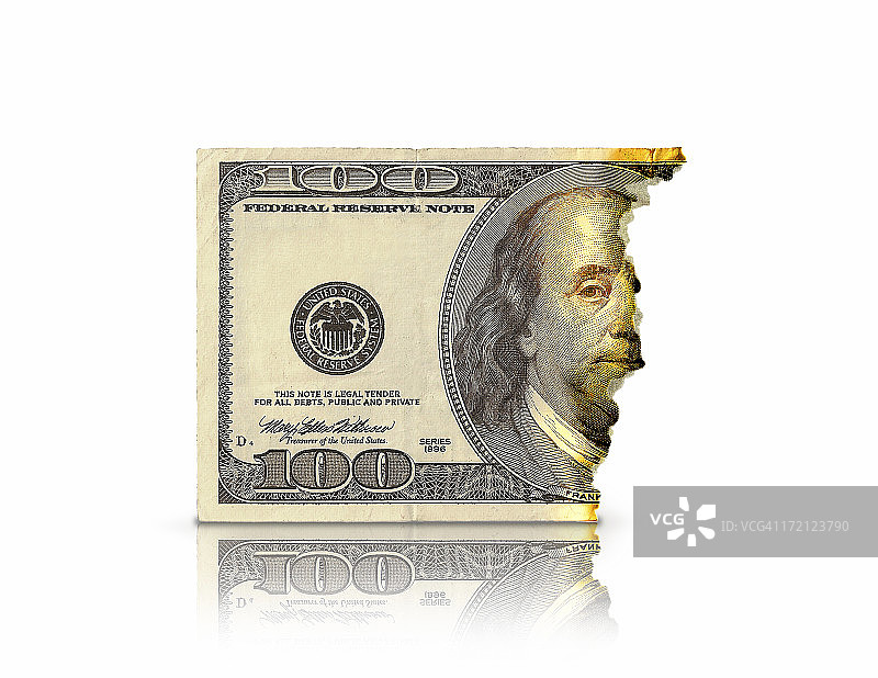 烧焦的钞票1图片素材