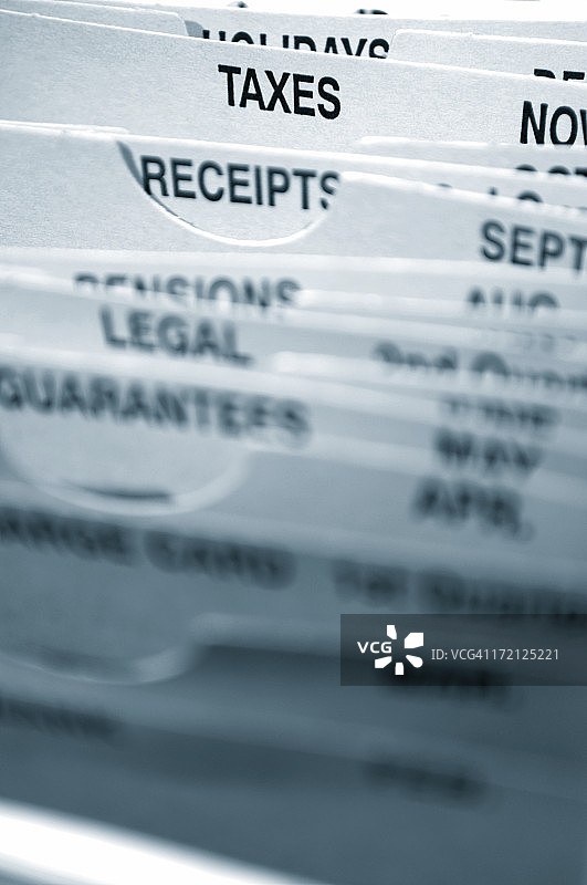 税务文件分隔器图片素材