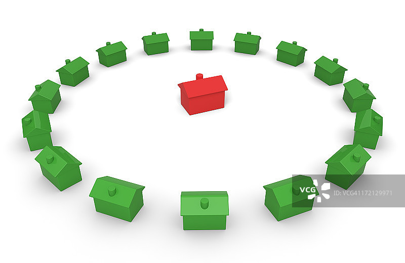 房地产概念I（隔离）图片素材