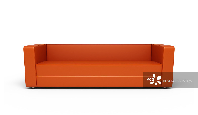 橙色皮沙发图片素材
