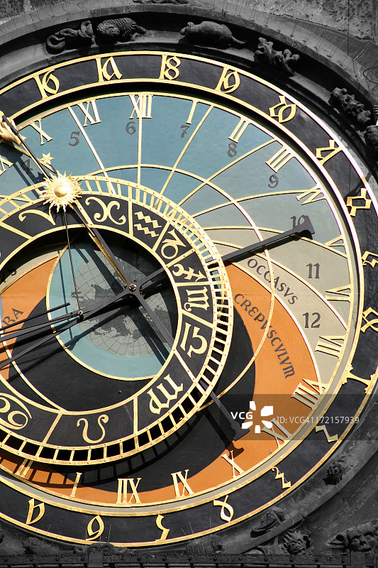捷克共和国布拉格天文钟图片素材
