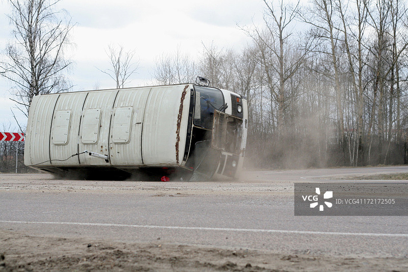 公共汽车事故图片素材