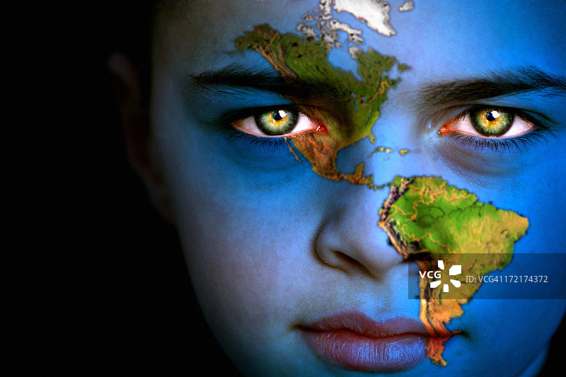 地球男孩-北美洲和南美洲图片素材