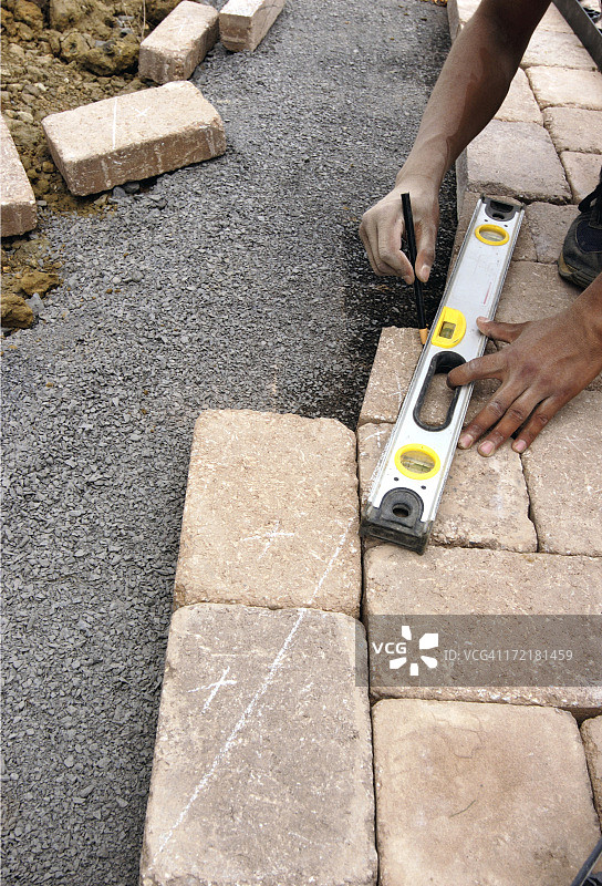 园艺师测量走道图片素材