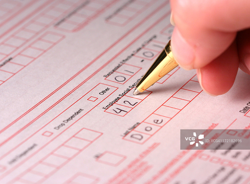 填写社保号码 - 保险/医疗图片素材