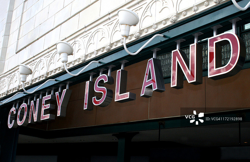 布鲁克林康尼岛海滨小镇，纽约图片素材