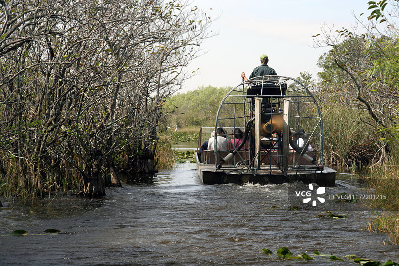 大沼泽地气垫船图片素材