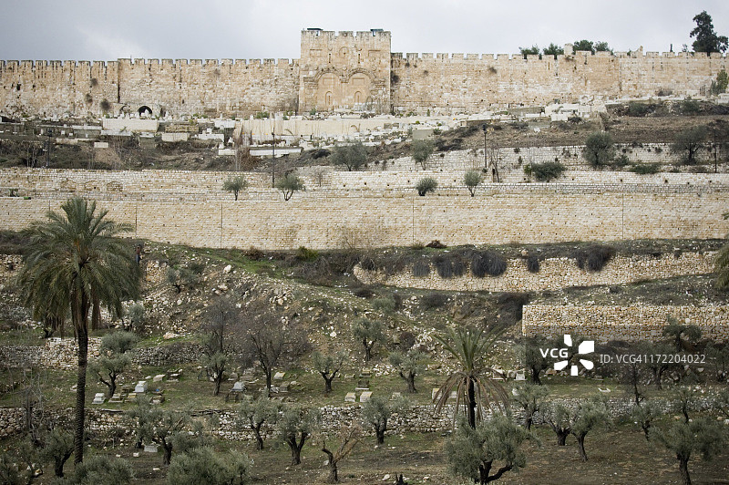耶路撒冷古城墙图片素材