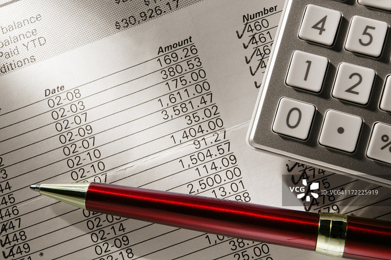 平衡支票簿图片素材