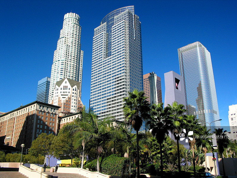 洛杉矶摩天大楼的白昼景色图片素材