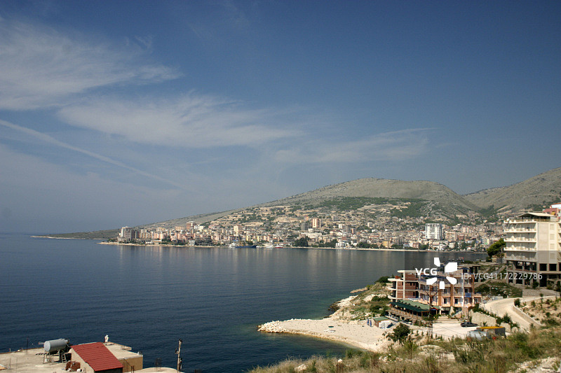 阿尔巴尼亚萨兰达海滨度假村风光图片素材