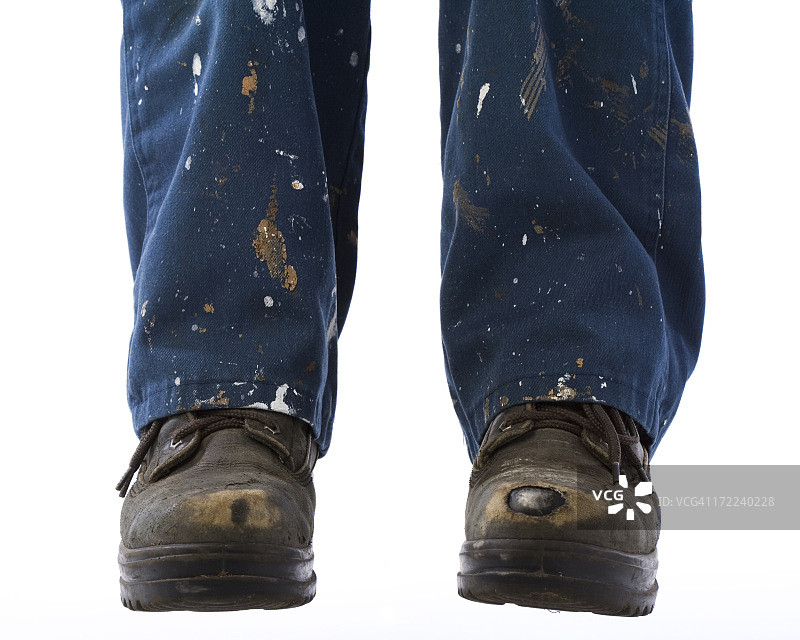 活跃的脚——建筑靴图片素材