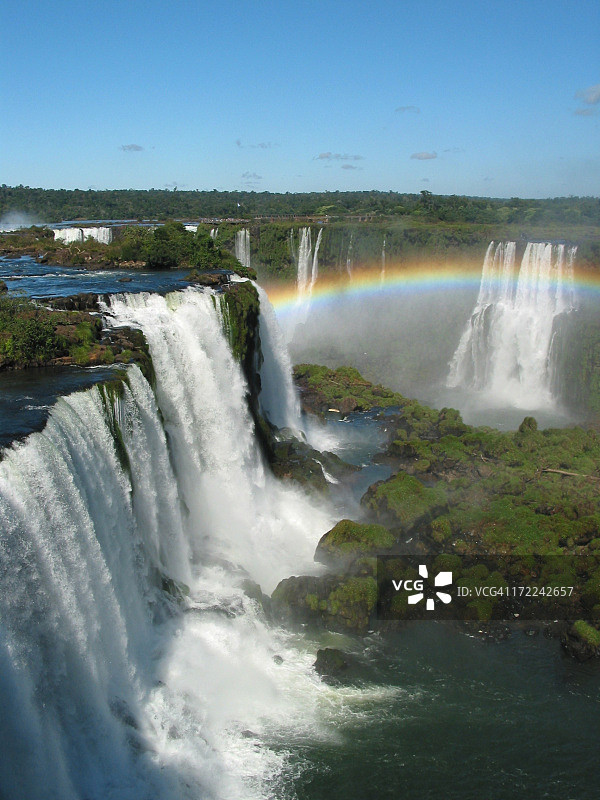 伊瓜苏瀑布彩虹景观图片素材