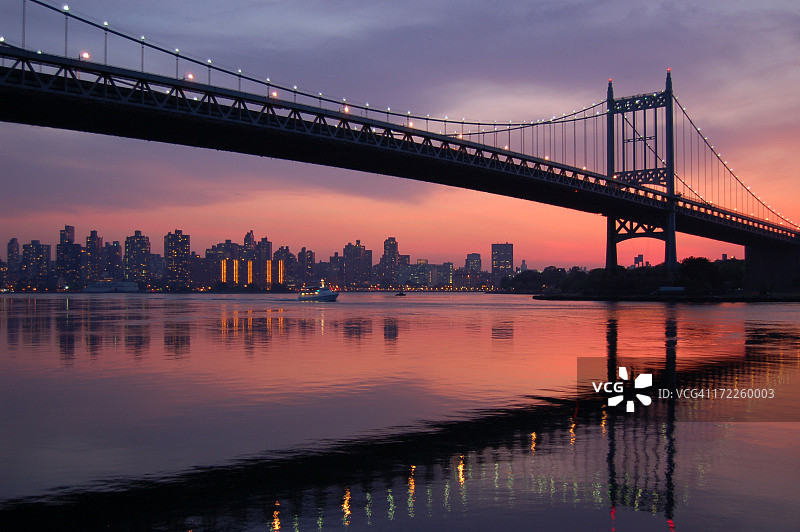 日落时分的三波罗桥轮廓图片素材