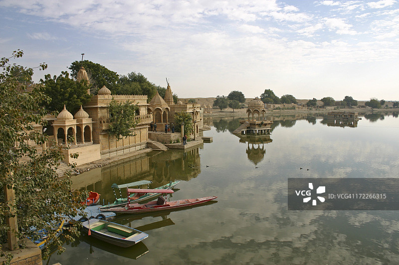 加德西萨尔湖的景观图片素材
