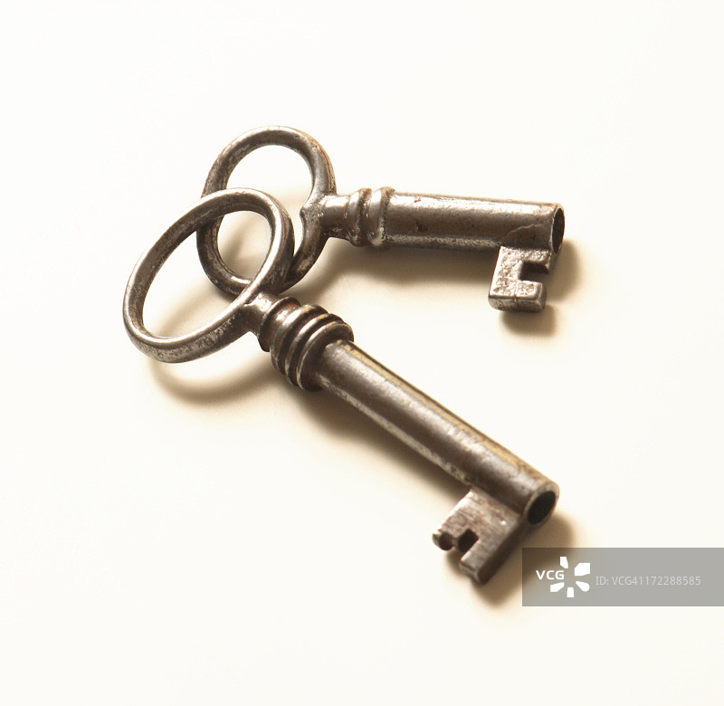 两把银色钥匙图片素材