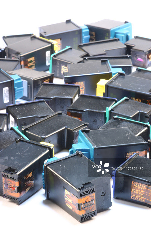 用于回收的打印机墨水罐或墨盒图片素材