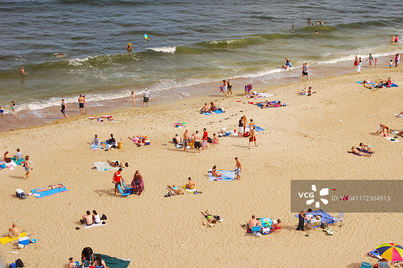 海滩人群图片素材