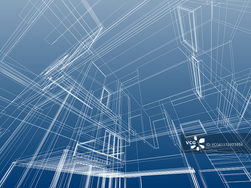 线框建筑背景图片素材
