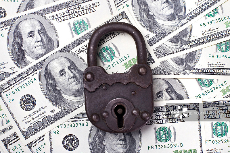 美元保险箱图片素材