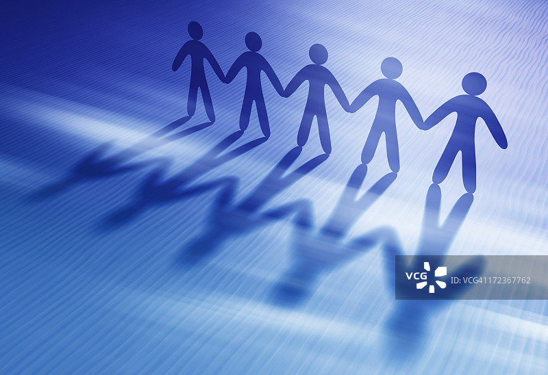 手拉手的人链图片素材