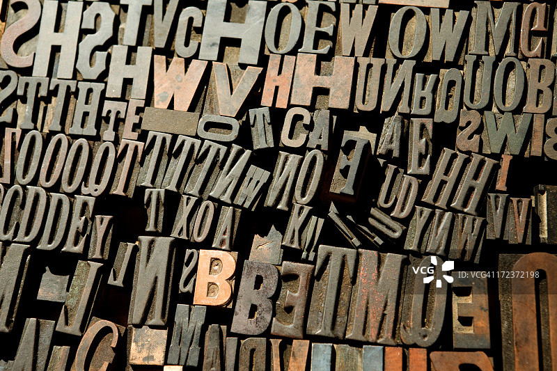 老式活字印刷机图片素材