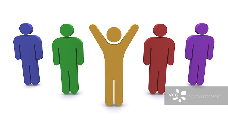 从人群中脱颖而出图片素材