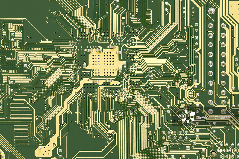 绿色金色电路板图片素材