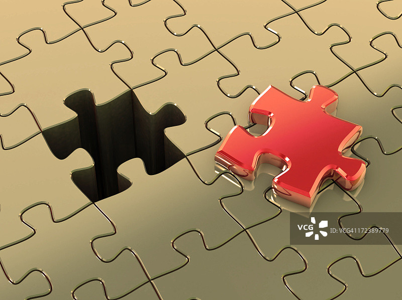 待完成图像的缺失拼图图片素材