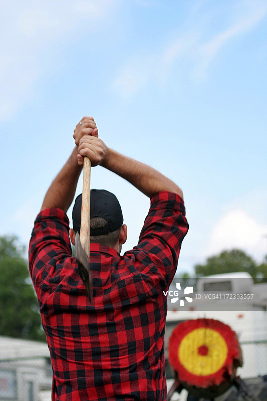 伐木工人比赛图片素材