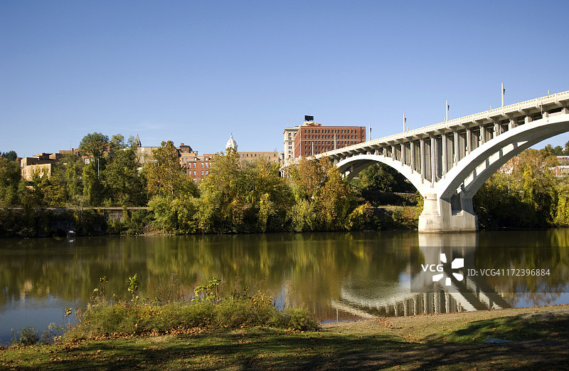 西弗吉尼亚州费尔蒙特的莫农加希拉河图片素材