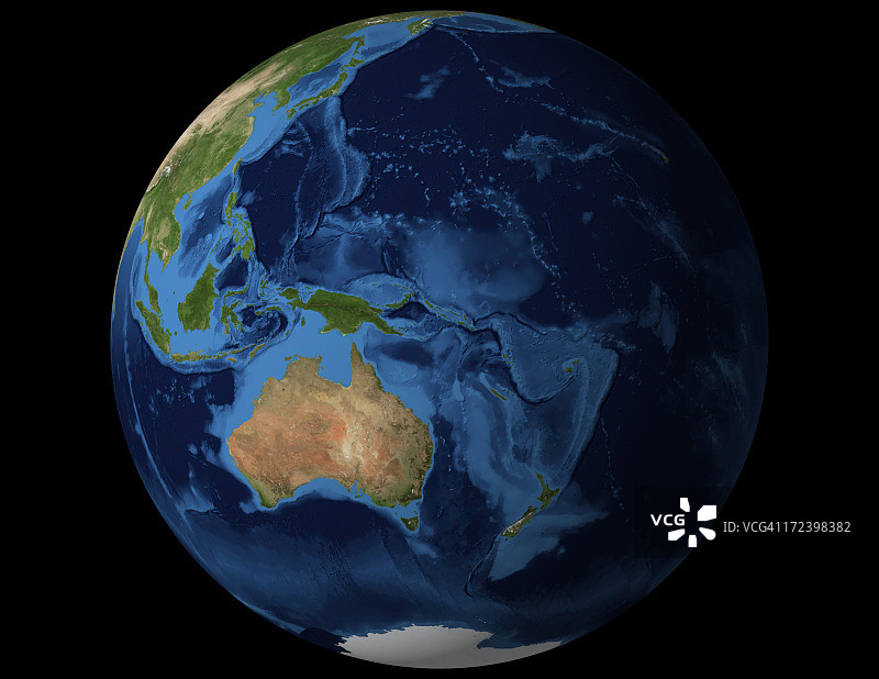 从澳大利亚和新西兰看到的地球图片素材