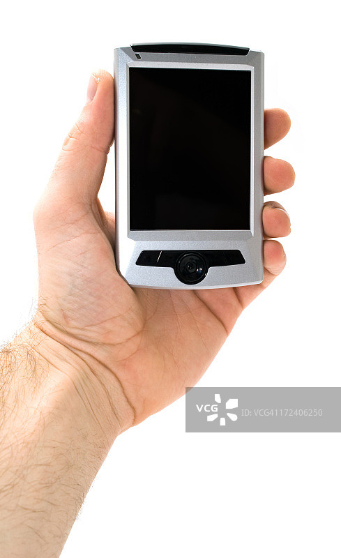 男人手中的PDA图片素材