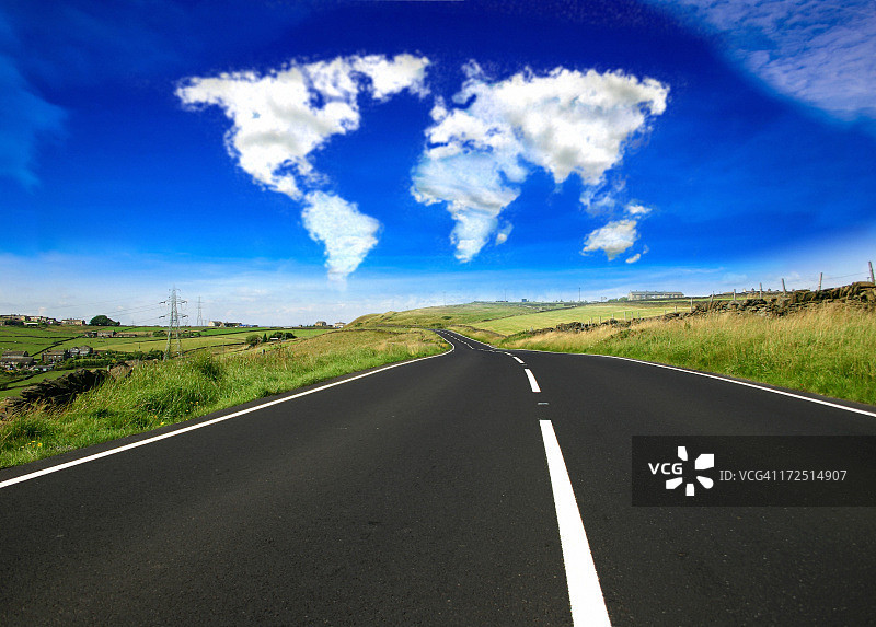 开放的道路图片素材