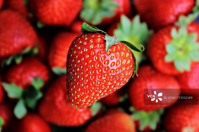 漂浮的草莓图片素材