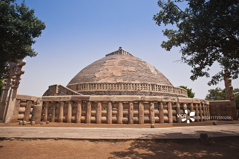 印度桑奇阿育王大塔图片素材