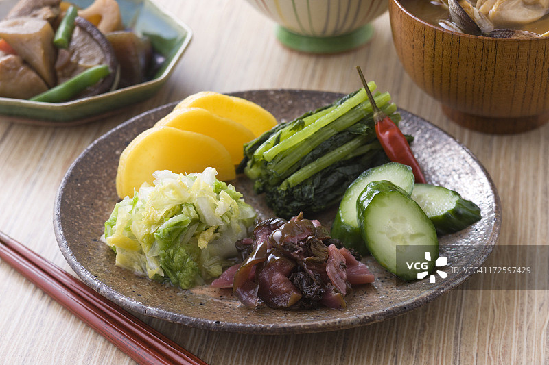 日式酱菜什锦图片素材